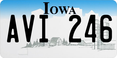 IA license plate AVI246