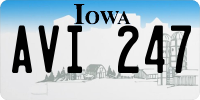 IA license plate AVI247