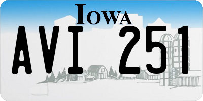 IA license plate AVI251