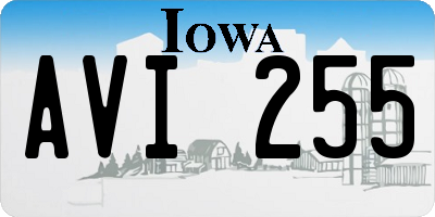 IA license plate AVI255