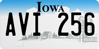IA license plate AVI256