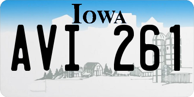 IA license plate AVI261