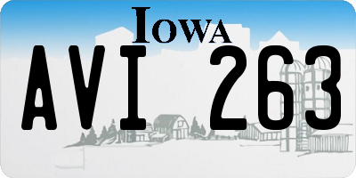 IA license plate AVI263