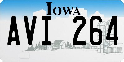 IA license plate AVI264