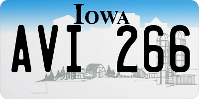 IA license plate AVI266