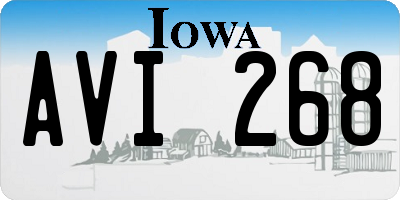 IA license plate AVI268