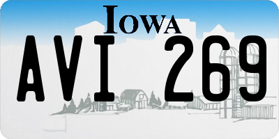 IA license plate AVI269