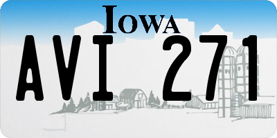 IA license plate AVI271