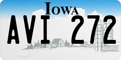 IA license plate AVI272
