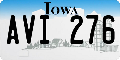 IA license plate AVI276