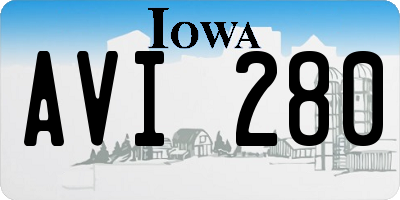 IA license plate AVI280
