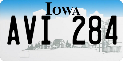 IA license plate AVI284