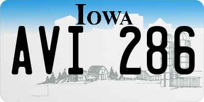 IA license plate AVI286