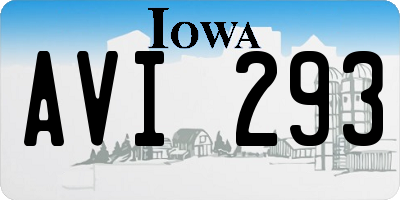 IA license plate AVI293