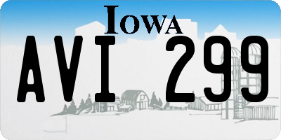 IA license plate AVI299