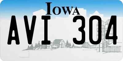 IA license plate AVI304