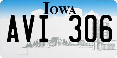 IA license plate AVI306