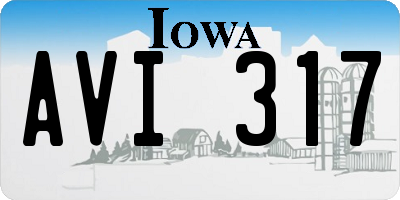 IA license plate AVI317