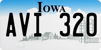 IA license plate AVI320
