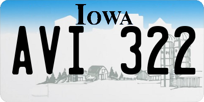IA license plate AVI322
