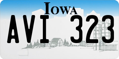IA license plate AVI323