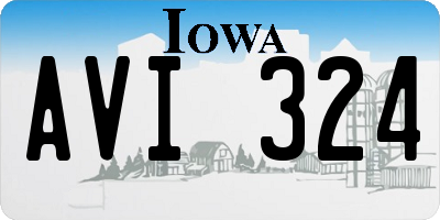 IA license plate AVI324