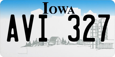 IA license plate AVI327