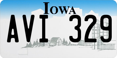 IA license plate AVI329