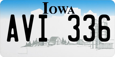 IA license plate AVI336