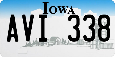 IA license plate AVI338