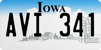 IA license plate AVI341