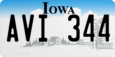 IA license plate AVI344