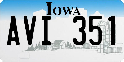 IA license plate AVI351