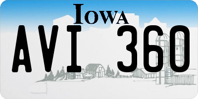 IA license plate AVI360