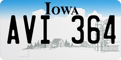 IA license plate AVI364