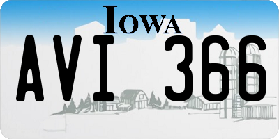 IA license plate AVI366