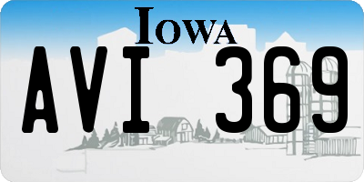 IA license plate AVI369