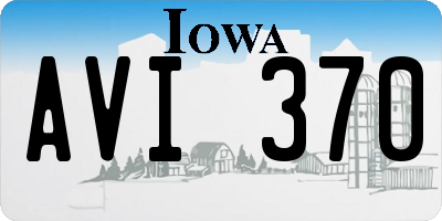 IA license plate AVI370