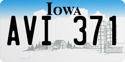 IA license plate AVI371