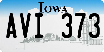 IA license plate AVI373