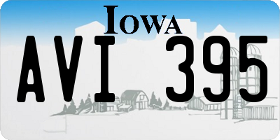 IA license plate AVI395
