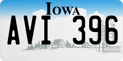 IA license plate AVI396