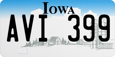 IA license plate AVI399