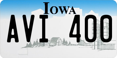 IA license plate AVI400