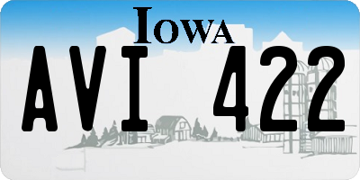 IA license plate AVI422