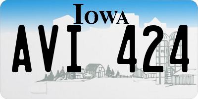 IA license plate AVI424