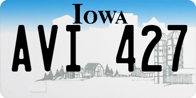 IA license plate AVI427