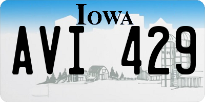 IA license plate AVI429