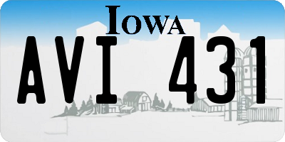 IA license plate AVI431