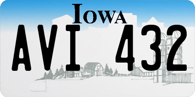 IA license plate AVI432